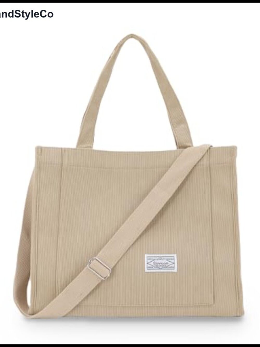 Corduroy Tote Bag Women Crossbody Purse Work Bag Adjustable Strap Lightweight